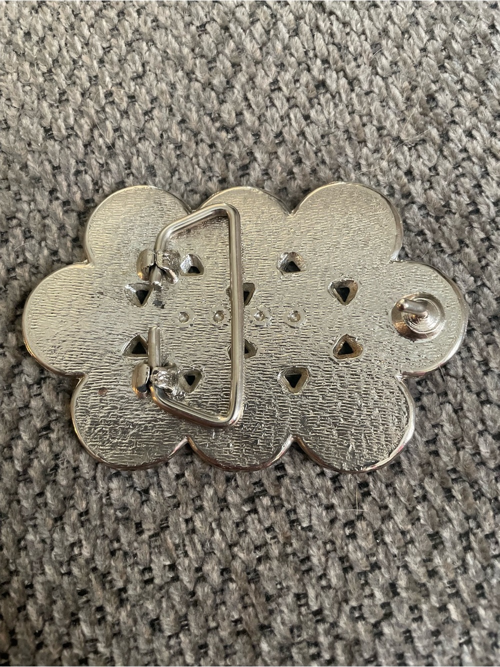 Vintage Buffalo Nickel Belt Buckle - Silver Tone Coins - Picture 2 of 2